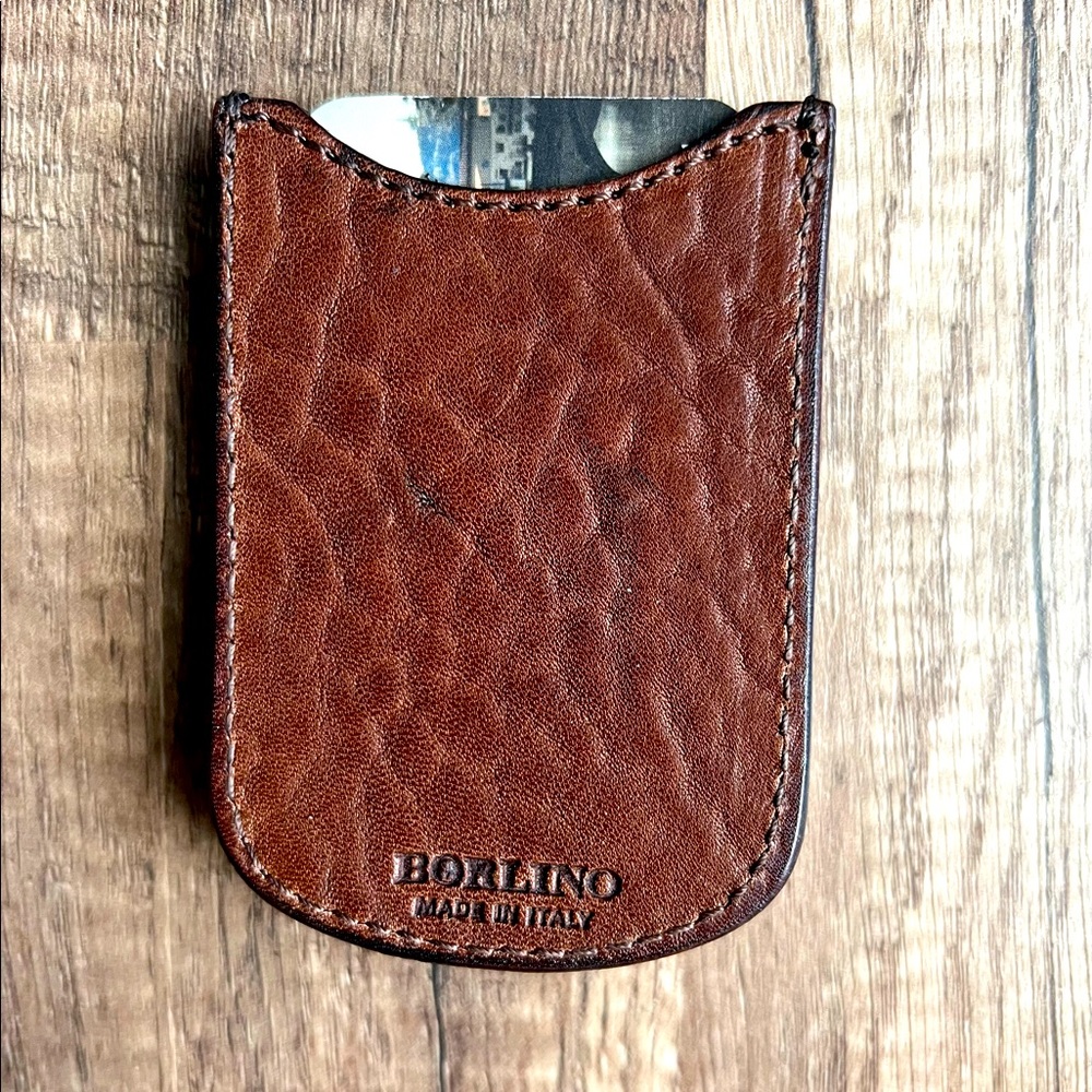 COPY - Leather card holder with magnetic money clip
